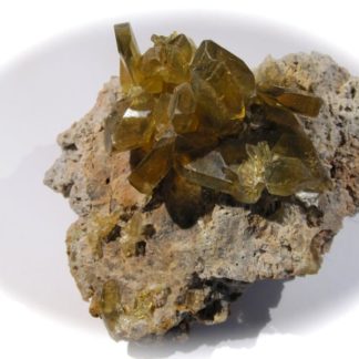 Baryte jaune d'Iglesias, Sardaigne, Italie.