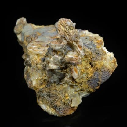 Plumbojarosite et cérusite, Chaillac, Indre