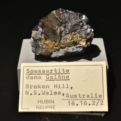 Grenat spessartite et galène, Broken Hill, Australie