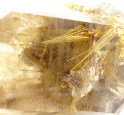 Quartz fumé à inclusions de Rutile, Brésil.