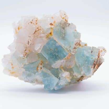 Fluorine bleue et quartz, Mine du Burg, Burc, Tarn.