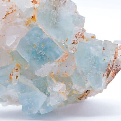 Fluorine bleue et quartz, Mine du Burg, Burc, Tarn.