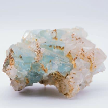 Fluorine bleue et quartz, Mine du Burg, Burc, Tarn.