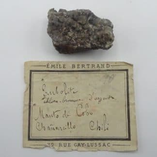 Embolite dans Calcite, Chanarcillo, Chili.