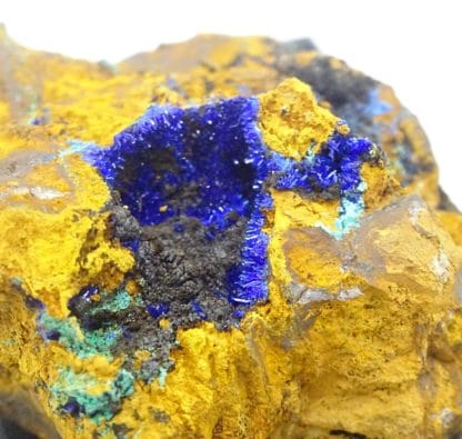 Azurite, mine de Salsigne, Mas Cabardès, Aude.