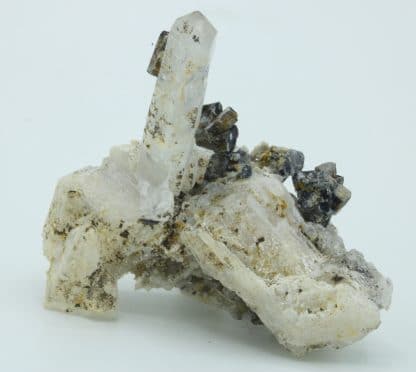 Ilvaïte et quartz, Campiglia Marittima, Grossetto, Italie.