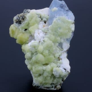 Bertrandite et fluorite, Akchatau Mine, Karaganda, Kazakhstan.