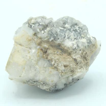 Argentite sur Calcite, Guanajuato, Mexique.