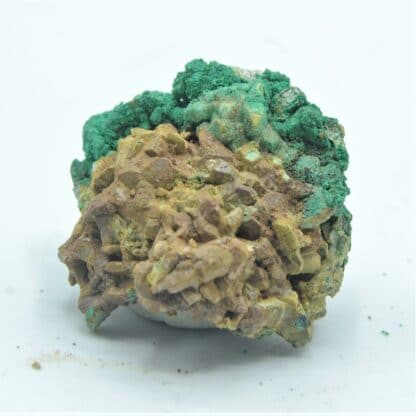 Bindheimite sur Bournonite et Malachite, Usclas-du-Bosc, Loiras, Hérault.