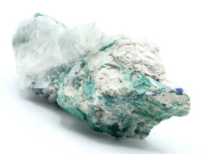 Boléite, atacamite, gypse, Amelia Mine, Santa Rosalía, Mexique.