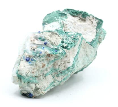 Boléite, atacamite, gypse, Amelia Mine, Santa Rosalía, Mexique.