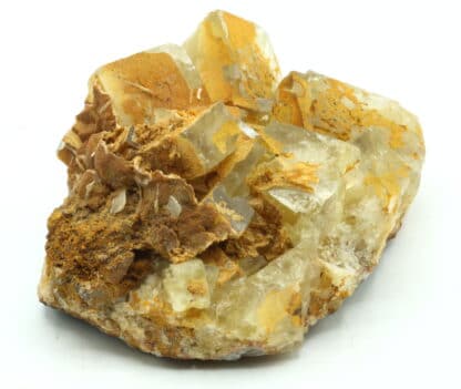 Wulfénite sur fluorite, l'Argentolle, Saône-et-Loire, Morvan.