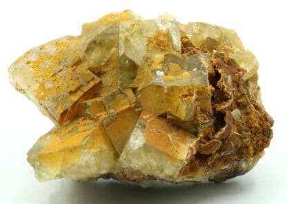 Wulfénite sur fluorite, l'Argentolle, Saône-et-Loire, Morvan.