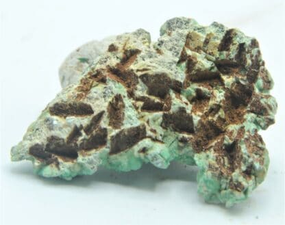 Bindheimite et Malachite sur Bournonite, Usclas-du-Bosc, Loiras, Hérault.