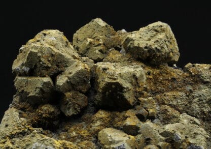 Pyrite sur galène cubo-octaédrique, Mine d'Olkusz, Pologne.