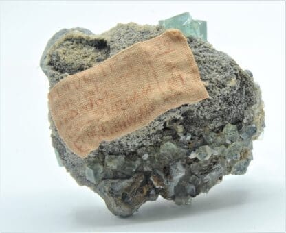 Fluorine maclée et Galène, Mine Heights, Cumberland, Angleterre, Royaume-Uni.