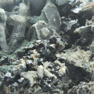 Cassitérite, Chlorite et Quartz, Mine Wherry, Penzance, Cornwall, Royaume-Uni.