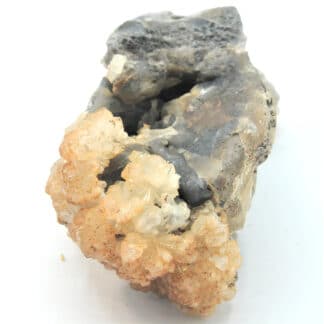 Hémimorphite blanche sur Cérusite, M’Fouati, Congo, Afrique.