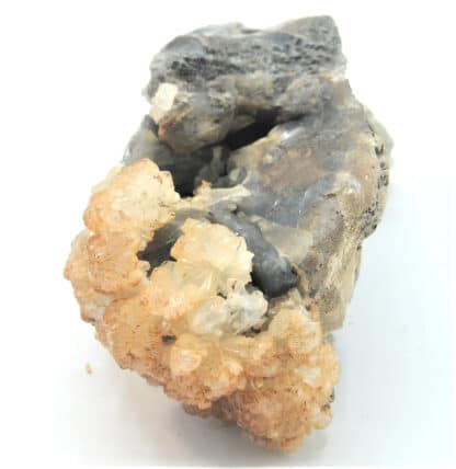 Hémimorphite blanche sur Cérusite, M’Fouati, Congo, Afrique.