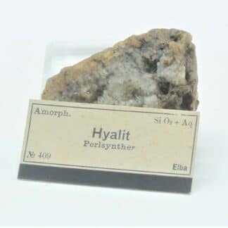 Hyalit perlsynther (Opale hyalite), Elba (Île d’Elbe), Italie.