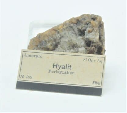 Hyalit perlsynther (Opale hyalite), Elba (Île d’Elbe), Italie.