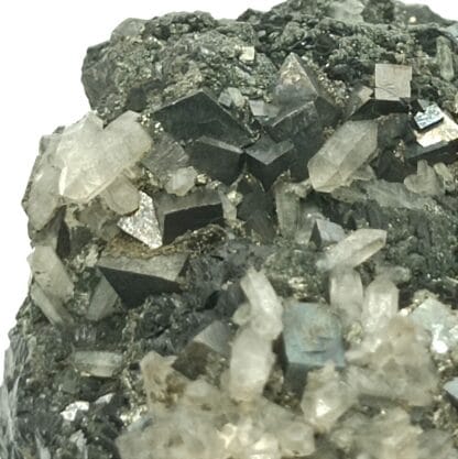 Arsénopyrite, Pyrite, Quartz et Sphalérite, Cornouailles (Cornwall), Royaume-Uni.