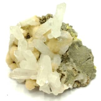 Célestine, Aragonite et Soufre, Caltanissetta, Sicile, Italie.