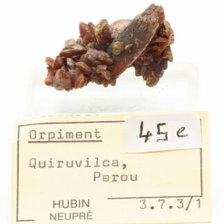 Orpiment, Mine de Quiruvilca, Santiago de Chuco, La Libertad, Pérou.