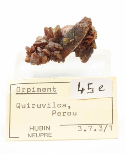 Orpiment, Mine de Quiruvilca, Santiago de Chuco, La Libertad, Pérou.