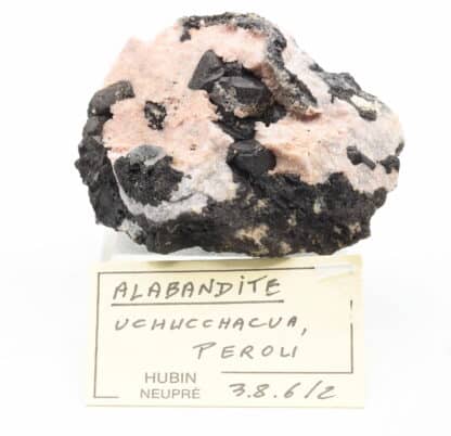 Alabandite, Rhodochrosite, Mine d'Uchucchacua, Lima, Pérou.