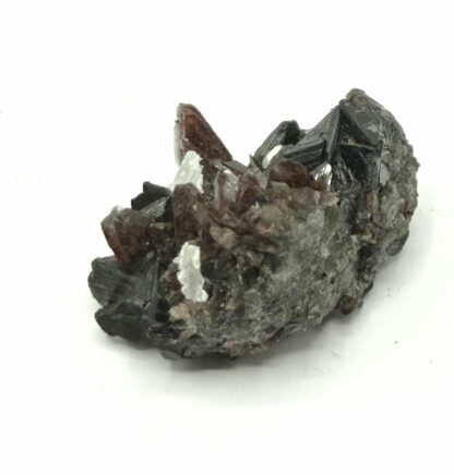 Axinite et Sphalérite (Blende), Mine Fortuna, Fresnillo, Mexique.