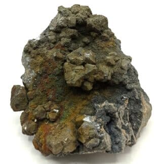 Pyrite irisée sur Galène, Mine d’Olkusz, Pologne.