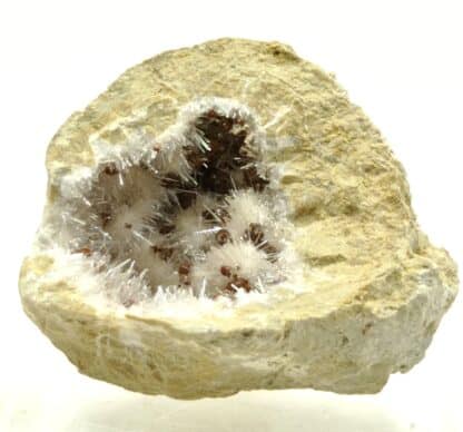 Kutnahorite et Aragonite, Valdarno, Toscane, Italie.