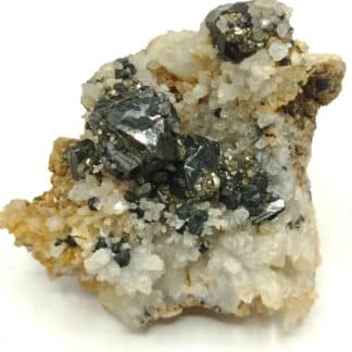 Blende (Sphalérite) et Quartz, Kapnik, Cavnic, Roumanie.