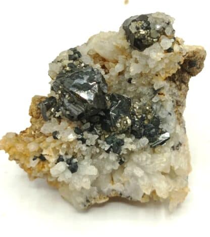 Blende (Sphalérite) et Quartz, Kapnik, Cavnic, Roumanie.