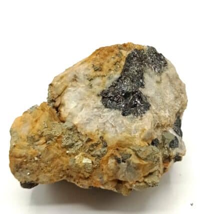 Pyrite et Sphalérite (blende), Campiglio Marittima, Toscane, Italie.