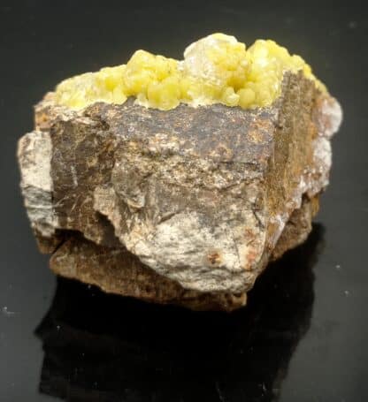 Calcite sur Mimétite, Ojuela, Mexique.