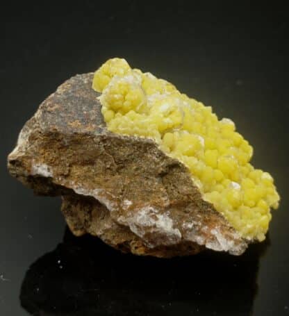 Calcite sur Mimétite, Ojuela, Mexique.