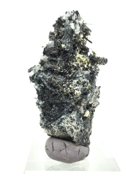 Tourmaline (Schorl) sur Quartz, Carrière Menou, Saint Salvy, Tarn.