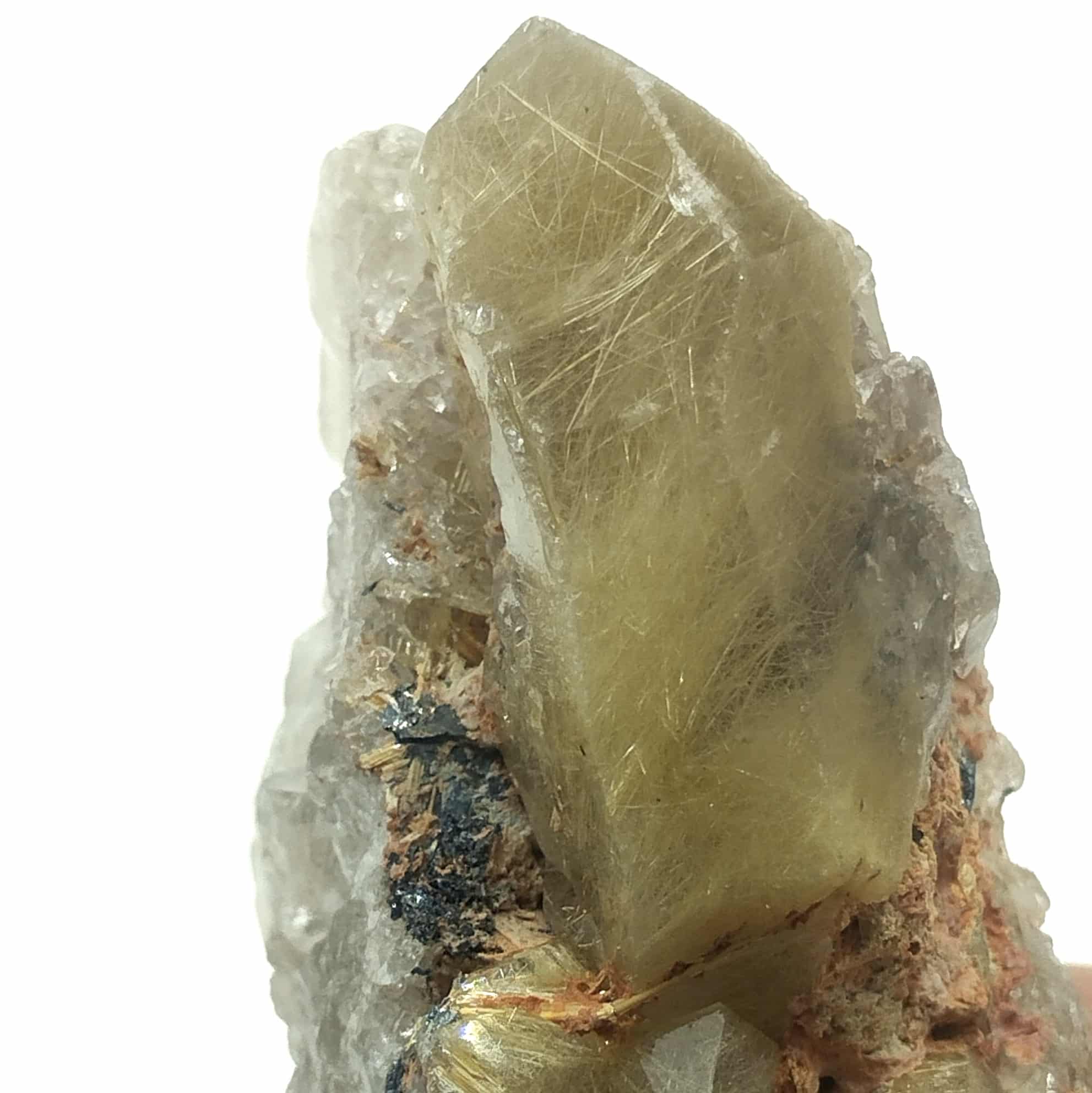 Quartz et Sagénite (Rutile), Brésil.