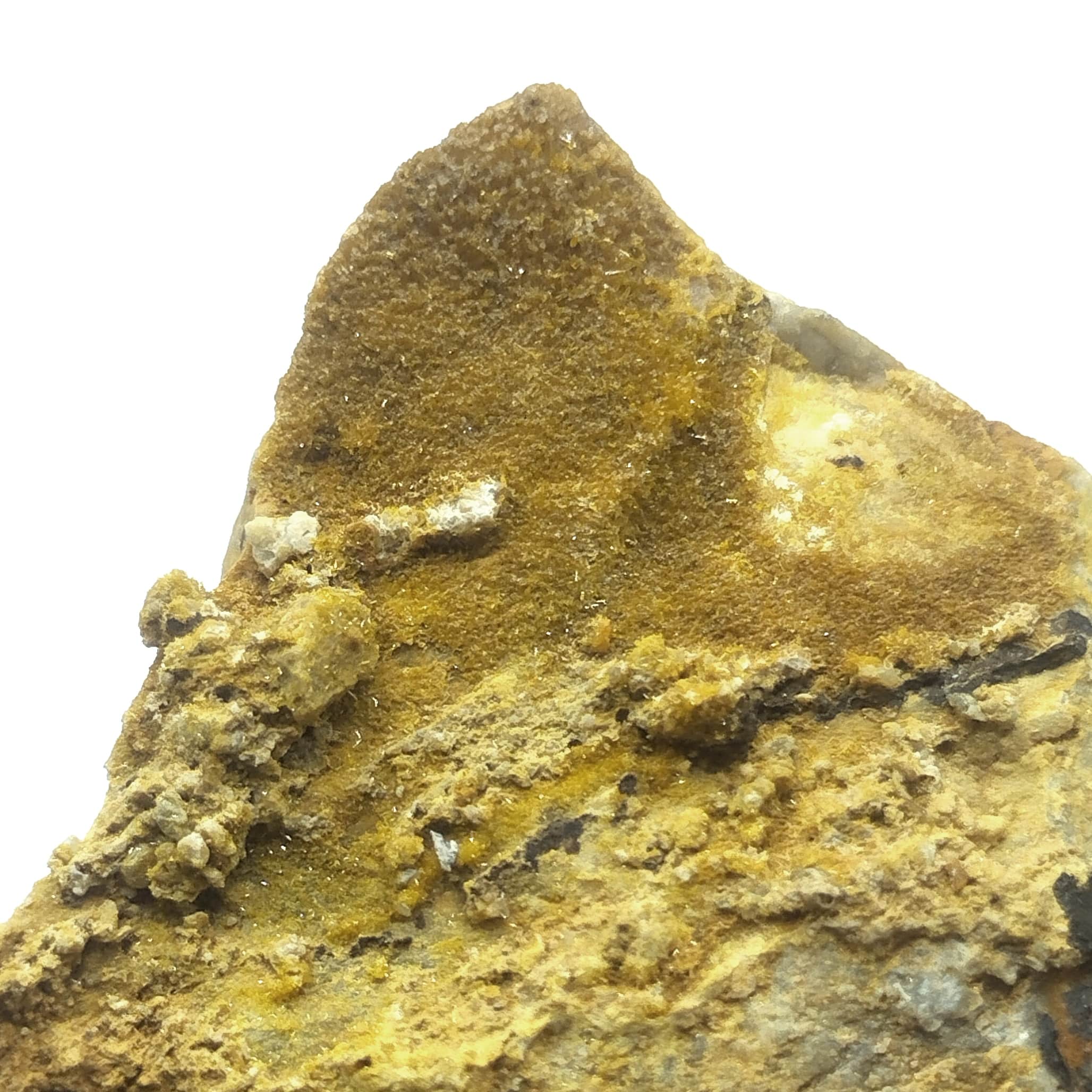 Pyromorphite et Wulfénite, Col de la Croix des Oncins, Les Ardillats, Rhône.