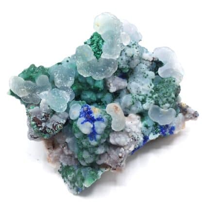 Smithsonite, Azurite & Malachite, Touissit, Maroc.