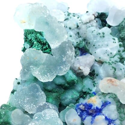 Smithsonite, Azurite & Malachite, Touissit, Maroc.