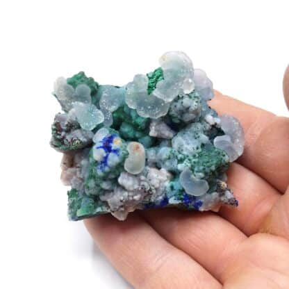 Smithsonite, Azurite & Malachite, Touissit, Maroc.