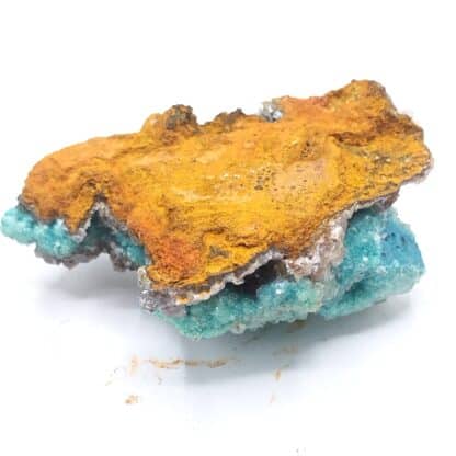 Calcite sur Aurichalcite, Ojuela, Mexique.