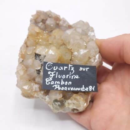 Quartz sur Fluorine, Cambon, Roquecourbe, Tarn.