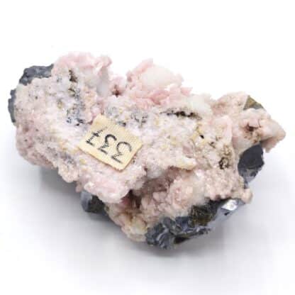 Rhodochrosite, Blende & Galène, Pasto Bueno, Pérou.