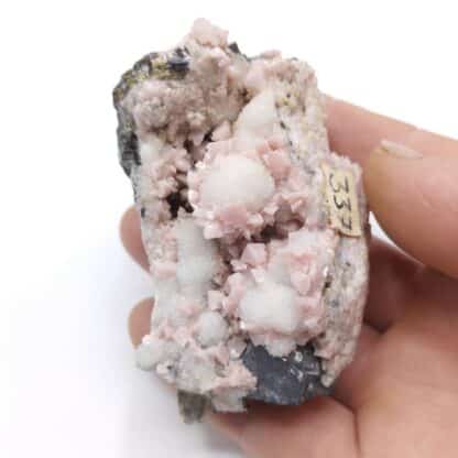 Rhodochrosite, Blende & Galène, Pasto Bueno, Pérou.