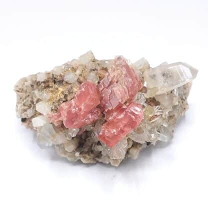 Rhodochrosite & Quartz (Macle), Pasto Bueno, Pérou.