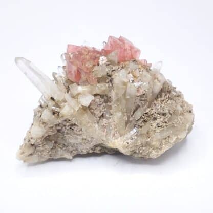 Rhodochrosite & Quartz (Macle), Pasto Bueno, Pérou.